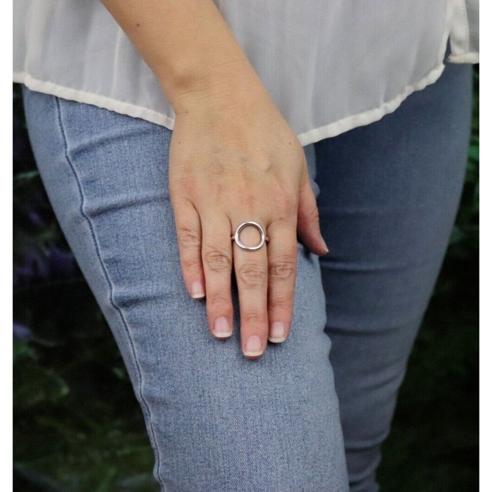 Sterling Silver Open Circle Ring Size 10 Silpada - Picture 4 of 7